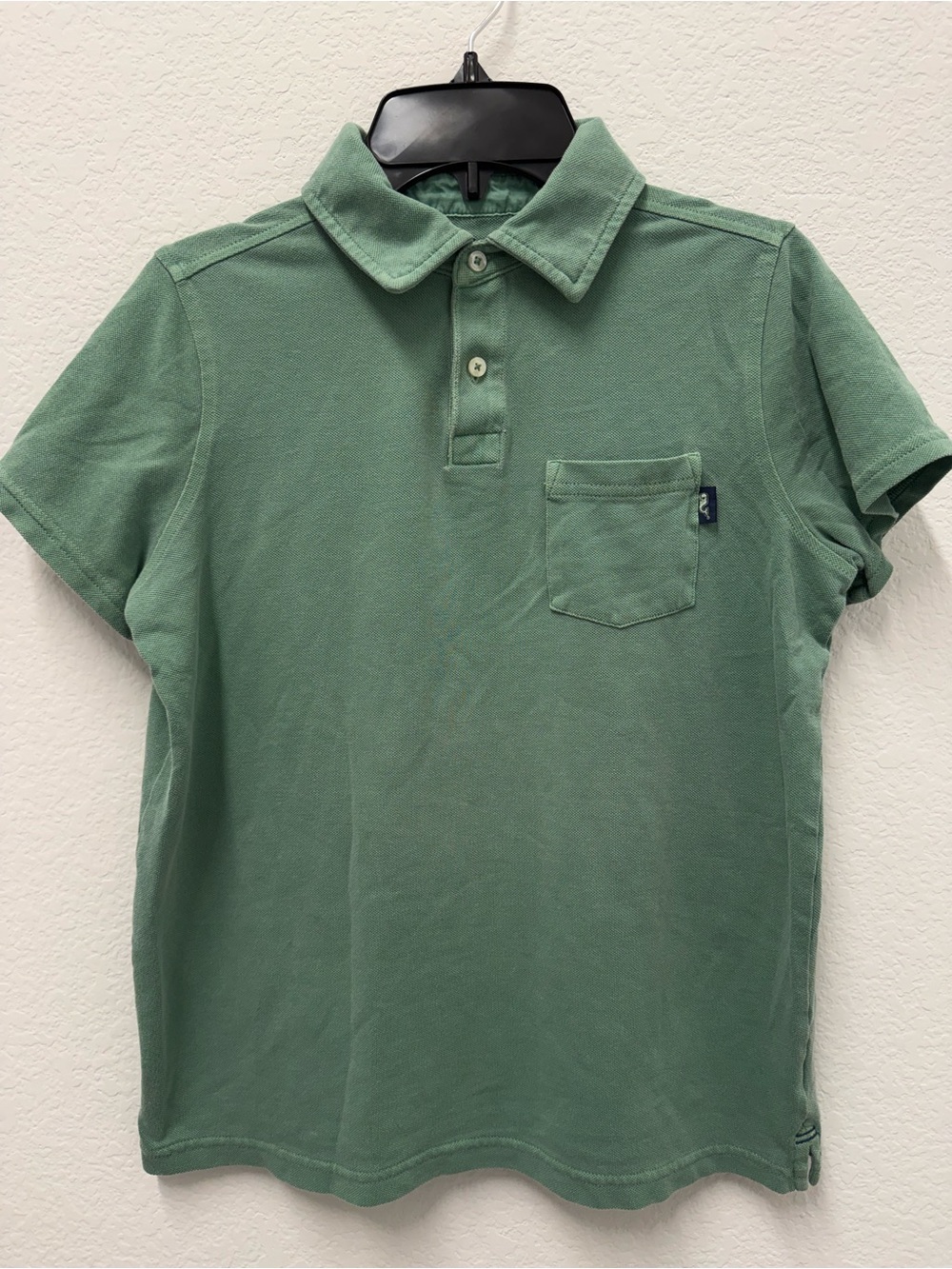 Vineyard Vines Boys Sage Green Short-Sleeve Polo with Pocket